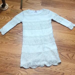 Cat and Jack medium 7/8 three quarter length lace crocheted dress